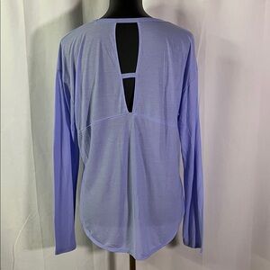 Under Armour Purple Cut Out Back Loose Fit Long Sleeve Active Top